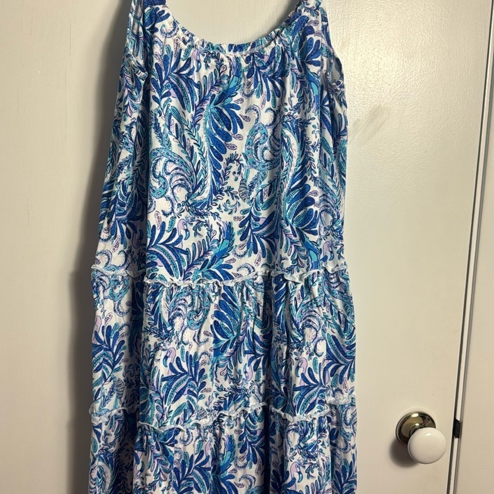 Lilly Pulitzer Loro dress Baha blue Bird is the word Size Small - Picture 6 of 13